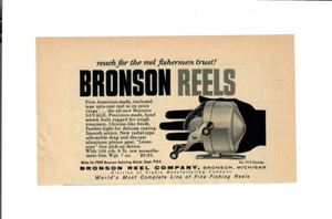 Carretes Bronson 1959 anuncio impreso vintage cerrado spin-cast n.º 910 pesca efímera - Imagen 1 de 1