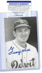George Kell Detroit Tigers Baseball Autographed Rowe Postcard Photo PSA COA - Picture 1 of 1