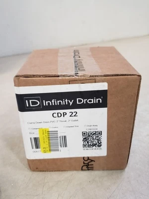 Infinity Drain CDP 22 Compacto Abrazadera PVC con Garganta de 2" y Salida de 2" Foto 1 de 3