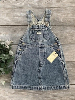 Vestido Jersey Vintage OshKosh B’Gosh Denim Niñas 4 Jeans Sin Stock Nuevo con Etiquetas Foto 1 de 2
