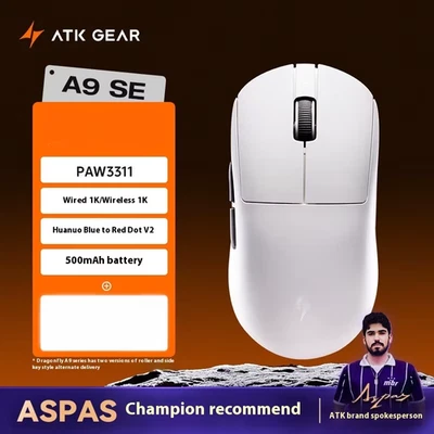 ATK A9 Ultra Wireless Gaming Mouse A9/A9 SE/A9 Plus/A9 Pro Tri-Mode 8K 53G Light - Image 1 of 4