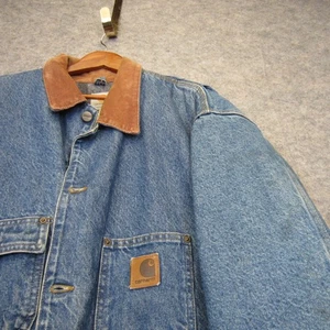 Chaqueta de Granero Carhartt C59DST Denim Forrada con Manta Tareas Talla 2XL Hecha en EE. UU. - Imagen 1 de 21