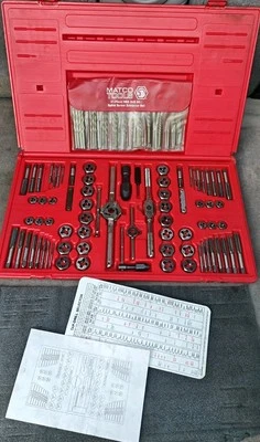 Juego de roscado de grifo y troquel métrico SAE Matco Tools USA 117 piezas con extractores Foto 1 de 4