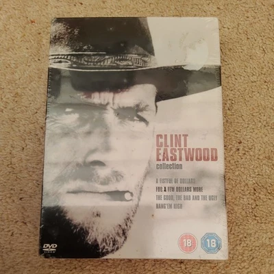 NEW & SEALED Clint Eastwood Collection 4 Western Boxset Cert 18 Good Bad & Ugly - Image 1 of 3