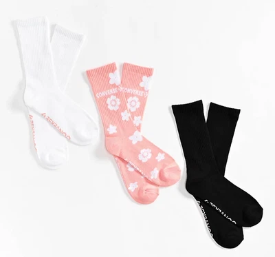 Calcetines Converse Half Cushion Crew - Rosa/Negro/Blanco - Para mujer: 4-10 - ¡NUEVOS CON ETIQUETAS! Foto 1 de 4