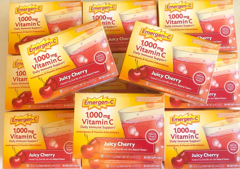 Emergen-C 1000mg Vitamina C 360 PAQUETES (12 x 30 Paquetes), Sabor Naranja Foto 1 de 1