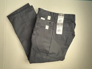 Lot of 2 Dickies Skater Work Utility Cargo Carpenter Black Pants Men Size 28x28  - Picture 1 of 5