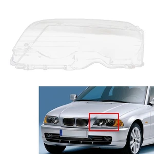 Front Headlight Lens Cover Left Fit BMW 3 Series E46 2 Door 1999-03 Transparent - Picture 1 of 9