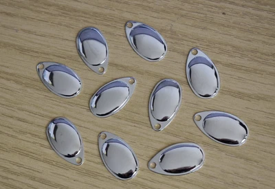 French Spinner Blätter Vernickelt, Lockblatt, Chrom poliert, Blätter, Spinnerbau - Bild 1 von 3