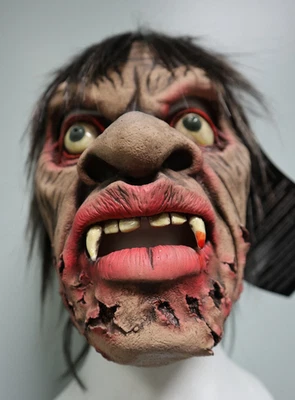 Fanged Demonic Zombie Monster - Zagone Studios "Voo Doo" Adult Handmade Mask - Image 1 of 4