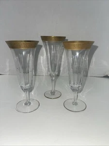 ¿Copas Parfait de champán con incrustaciones doradas Tiffin Cambridge? Juego de 3 - Imagen 1 de 12