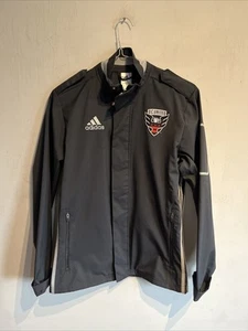 DC United adidas 2021 MLS Anthem Snap Up Sideline Jacket Gray Small Soccer Lined - Picture 1 of 10