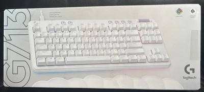 New Logitech G713 TKL wired Mechanical Gaming Keyboard White Mist GX Blue - Image 1 of 2