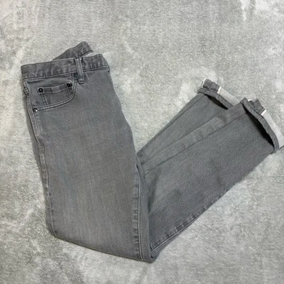 Uniqlo Jeans Mens 31x29 Selvedge Red Line Denim Skinny Gray Stretch - Image 1 of 4