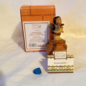 1995 Enesco Amici della Piuma "Responsabilità" Ragazzo con Scatola Cestino 171778  - Foto 1 di 12