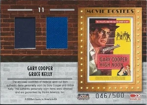 GARY COOPER / GRACE KELLY 2009 DONRUSS AMERICANA SWATCH 45/500 - Bild 1 von 2