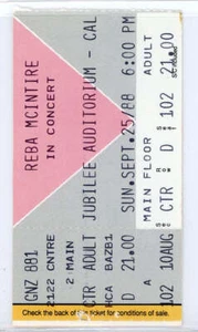Reba McIntire Vintage Concert Ticket Jubilee Auditorium (Calgary, 1988) - Picture 1 of 1