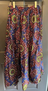 Womens Custom Gypsy Boho Wax Block Print African Skirt Custom Vibrant Funky L - Picture 1 of 6
