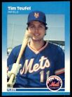 1987 Fleer Glossy Tim Teufel . New York Mets #24