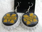 Bottle Cap Image Earrings ~ Handcrafted ~ **Gift Idea ~ Wolverines