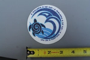 PEGATINA de Surf Malama Sea Turtle Hawaii Aloha Azul Blanco Aloha OG V59A Vintage - Imagen 1 de 12