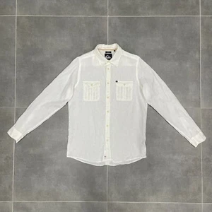 Vintage Quiksilver Premium Series Linen Button Shirt Size M - Picture 1 of 21