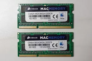 CORSAIR 16GB (2x8GB) DDR3 1333MHz Memory, Apple Mac (CMSA16GX3M2A1333C9) - Picture 1 of 3