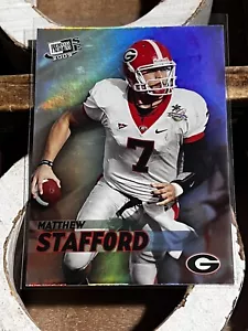 2009 PRESS PASS SE HOLOFOIL(REFRACTOR)RC MATTHEW STAFFORD #RE-2 Georgia - Picture 1 of 2