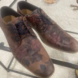 STEVE MADDEN Men’s Dress Shoes Floral Print Loafers Size 11 Art. Name Jakke EUC - Picture 1 of 13