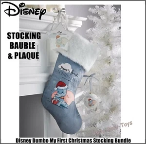 Disney Dumbo Baby Junge Mädchen erste Weihnachten Strumpf Set Kugel Baumschmuck - Bild 1 von 11