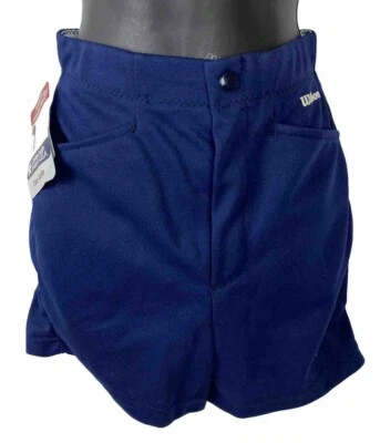 Vintage Wilson Tennis Shorts Womens Size Medium Navy Polyester Casual NWT 80s - Image 1 of 4