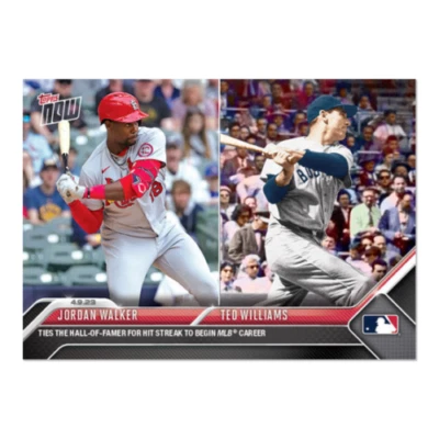 Jordan Walker/Ted Williams 2023 MLB TOPPS NOW Card 87 RC Rookie On Hand - Image 1 of 2