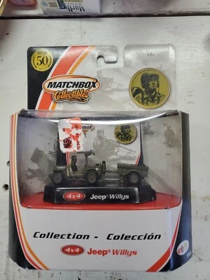 2001 MATCHBOX COLLECTIBLES Micro SCALE 4 X 4 JEEP WILLYS WITH TRAILER--NEW - Image 1 of 2