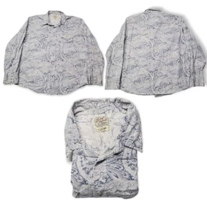Lucky Brand Pearl Snap Westernhemd Herren XL Sägezahn Taschen creme Paisley gebraucht, in einwandfreiem Zustand - Bild 1 von 4