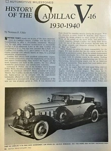 1965 History of the Cadillac V-16 1930-1940 - Picture 1 of 5
