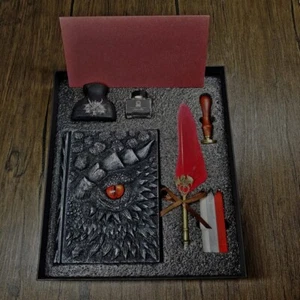 Eye of the Black Dragon Notebook Gift Set | Handmade TTRPG, Sketchbook, Diary - Picture 1 of 9
