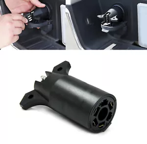 Round 7 Way to 4 Pin Flat Tow Trailer Light Adapter Plug Connector Boat Trunk RV - Picture 1 of 6