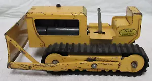 Vintage Tonka Bulldozer Pressed Steel Yellow Blade Moves with Lever - Picture 1 of 7