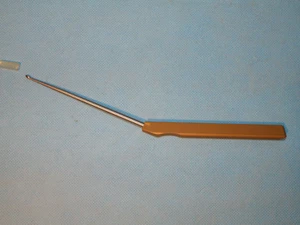 SEC Micro Axial Curette, 10 inch Straight Down 2-0 Gold, Model U-0064 - Picture 1 of 2
