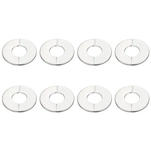 8 Stück Wand-Split-Flansch,201 Edelstahl,runde Rosette für Rohre mit 42 mm Dmr. - Bild 1 von 5