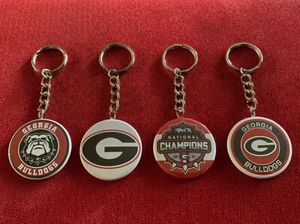 Georgia Bulldogs CFB Champions 2021 memorabilia - 4 x 1.75" keychains (long) - Picture 1 of 1