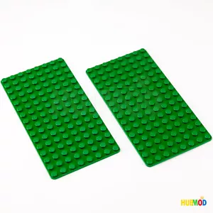 Lotto di 2 pezzi originali LEGO verdi 8x16 borchie 3865 piastra base piastra costruzione - Foto 1 di 3