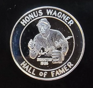 Pittsburgh Pirates Honus Wagner Baseball MLB-999 Silver 1 Oz Ounce Art Bar Round - Picture 1 of 2