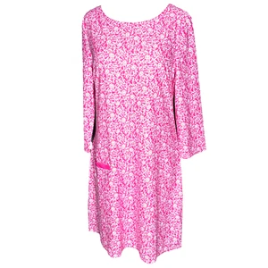 CABANA LIFE Shift Dress Pink Size M UPF 50+ Sun protection 3/4 sleeve Pocket - Picture 1 of 10