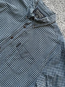 VINTAGE 90s Y2K ABERCROMBIE & FITCH Mens Plaid Button Down Shirt XL Blue - Picture 1 of 11