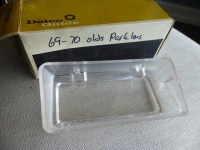 5961024 NOS Delco LH Outer Parking Lamp Lens 1969 1970 Oldsmobile Full Size Foto 1 de 3