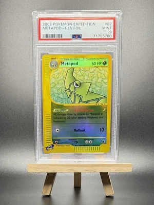 2002 POKEMON METAPOD REVERSE REV HOLO FOIL #87 E-SERIES EXPEDITION PSA 9 WOTC - Image 1 of 2