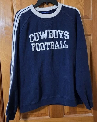 Sudadera de fútbol americano Reebok Dallas Cowboys talla grande apliques NFL azul marino Foto 1 de 4