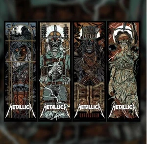 Metallica 2025 Flipper Variante Siebdruck Poster 4er Set Rhys Cooper Copper - Bild 1 von 6