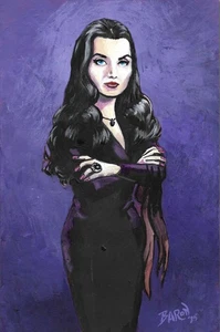 Morticia Addams.....original acrylic paint illustration - Picture 1 of 3